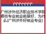广州涉外经济职业技术学院哪些专业就业前景好，为什么(广州涉外好就业专业)