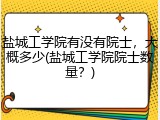 盐城工学院有没有院士，大概多少(盐城工学院院士数量？)