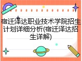 宿迁泽达职业技术学院招生计划详细分析(宿迁泽达招生详解)