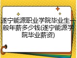 遂宁能源职业学院毕业生一般年薪多少钱(遂宁能源学院毕业薪资)
