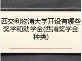 西交利物浦大学开设有哪些奖学和助学金(西浦奖学金种类)