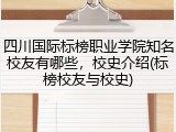 四川国际标榜职业学院知名校友有哪些，校史介绍(标榜校友与校史)