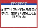 红河卫生职业学院是哪里的学校，在哪个城市(红河卫院所在地)