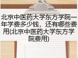 北京中医药大学东方学院一年学费多少钱，还有哪些费用(北京中医药大学东方学院费用)