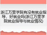 浙江万里学院有没有就业指导，好就业吗(浙江万里学院就业指导与就业情况)