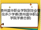 贵州盛华职业学院到毕业要花多少学费(贵州盛华职业学院学费总额)
