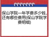 保山学院一年学费多少钱，还有哪些费用(保山学院学费明细)