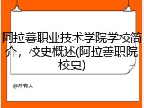 阿拉善职业技术学院学校简介，校史概述(阿拉善职院校史)