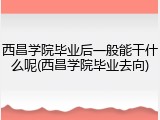 西昌学院毕业后一般能干什么呢(西昌学院毕业去向)
