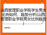 山西管理职业学院学生男女比例如何，趋势分析(山西管理职业学院男女比例趋势)