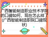 广西智能制造职业技术学院的口碑如何，现在怎么样了(广西智能制造职院口碑现状)
