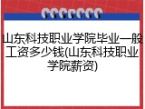 山东科技职业学院毕业一般工资多少钱(山东科技职业学院薪资)