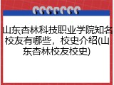 山东杏林科技职业学院知名校友有哪些，校史介绍(山东杏林校友校史)