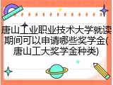 唐山工业职业技术大学就读期间可以申请哪些奖学金(唐山工大奖学金种类)