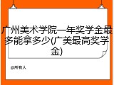 广州美术学院一年奖学金最多能拿多少(广美最高奖学金)