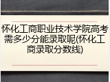 怀化工商职业技术学院高考需多少分能录取呢(怀化工商录取分数线)