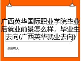 广西英华国际职业学院毕业后就业前景怎么样，毕业生去向(广西英华就业去向)