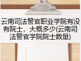 云南司法警官职业学院有没有院士，大概多少(云南司法警官学院院士数量)