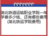 湖北铁道运输职业学院一年学费多少钱，还有哪些费用(湖北铁运学院费用)