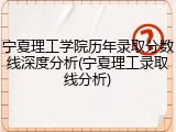 宁夏理工学院历年录取分数线深度分析(宁夏理工录取线分析)