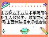 山西林业职业技术学院每年招生人数多少，政策变动如何(山西林院招生规模政策)