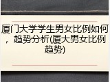 厦门大学学生男女比例如何，趋势分析(厦大男女比例趋势)