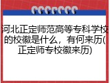 河北正定师范高等专科学校的校徽是什么，有何来历(正定师专校徽来历)