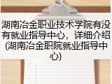 湖南冶金职业技术学院有没有就业指导中心，详细介绍(湖南冶金职院就业指导中心)