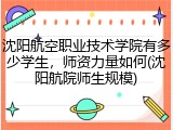 沈阳航空职业技术学院有多少学生，师资力量如何(沈阳航院师生规模)