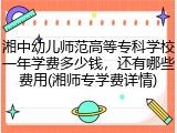 湘中幼儿师范高等专科学校一年学费多少钱，还有哪些费用(湘师专学费详情)