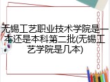无锡工艺职业技术学院是一本还是本科第二批(无锡工艺学院是几本)
