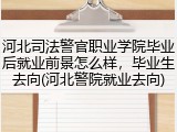 河北司法警官职业学院毕业后就业前景怎么样，毕业生去向(河北警院就业去向)