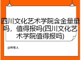四川文化艺术学院含金量量吗，值得报吗(四川文化艺术学院值得报吗)