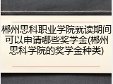 郴州思科职业学院就读期间可以申请哪些奖学金(郴州思科学院的奖学金种类)