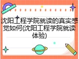 沈阳工程学院就读的真实感觉如何(沈阳工程学院就读体验)