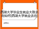 西湖大学毕业生就业大致去向如何(西湖大学就业去向)