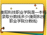 衡阳科技职业学院是一本吗录取分数线多少(衡阳科技职业学院分数线)