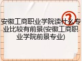 安徽工商职业学院读什么专业比较有前景(安徽工商职业学院前景专业)