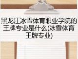 黑龙江冰雪体育职业学院的王牌专业是什么(冰雪体育王牌专业)