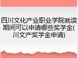 四川文化产业职业学院就读期间可以申请哪些奖学金(川文产奖学金申请)