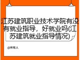 江苏建筑职业技术学院有没有就业指导，好就业吗(江苏建筑就业指导情况)