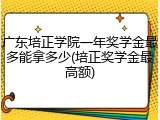 广东培正学院一年奖学金最多能拿多少(培正奖学金最高额)