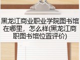 黑龙江商业职业学院图书馆在哪里，怎么样(黑龙江商职图书馆位置评价)