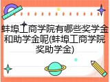 蚌埠工商学院有哪些奖学金和助学金呢(蚌埠工商学院奖助学金)