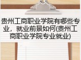 贵州工商职业学院有哪些专业，就业前景如何(贵州工商职业学院专业就业)