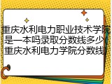 重庆水利电力职业技术学院是一本吗录取分数线多少(重庆水利电力学院分数线)