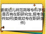 娄底幼儿师范高等专科学校是否有在职研究生,报考条件如何(娄底幼专在职研条件)