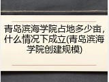 青岛滨海学院占地多少亩，什么情况下成立(青岛滨海学院创建规模)