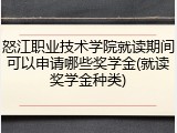 怒江职业技术学院就读期间可以申请哪些奖学金(就读奖学金种类)