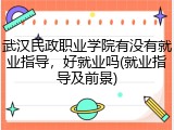 武汉民政职业学院有没有就业指导，好就业吗(就业指导及前景)